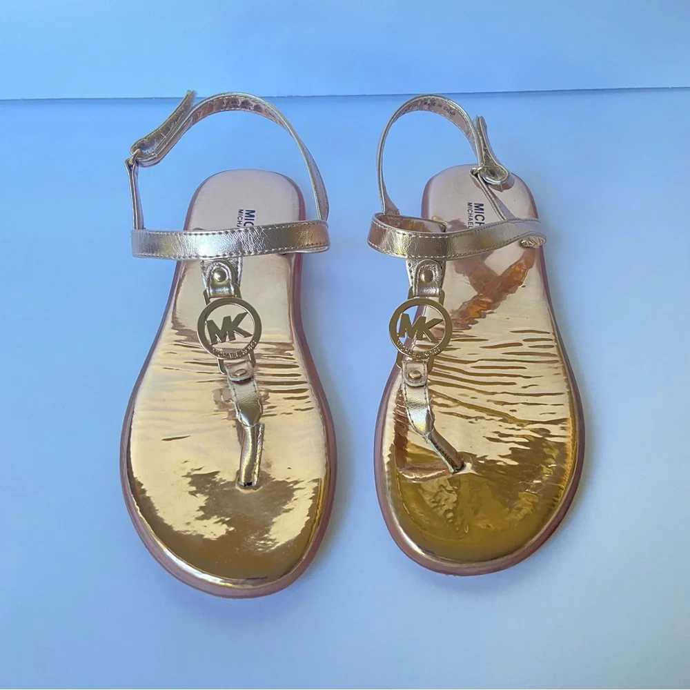 Michael Kors Jaylyn 3 Rose Gold Sandals Size 3